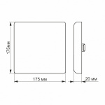 LED світильник квадратний безрамковий VIDEX 24W 4100K 220V 20 шт/ящ (VL-DLFS-244) - Зображення 4