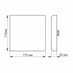 LED світильник квадратний безрамковий VIDEX 24W 4100K 220V 20 шт/ящ (VL-DLFS-244) - Зображення 4
