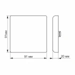 LED світильник квадратний безрамковий VIDEX 9W 4100K 220V 20 шт/ящ (VL-DLFS-094) - Зображення 3