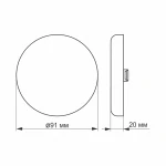 LED світильник безрамковий круглий VIDEX 9W 4100K 220V 20 шт/ящ (VL-DLFR-094) - Зображення 4