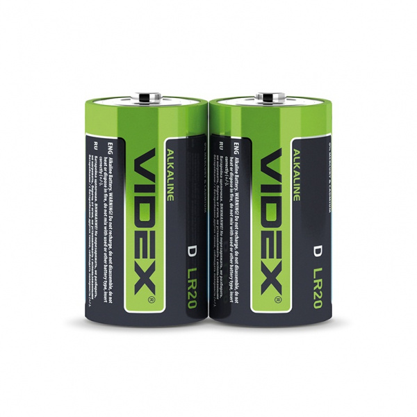 Батарейка лужна Videx LR2O/D 2pcs SHRINK (12/144) (LR2O/D 2pcs S)
