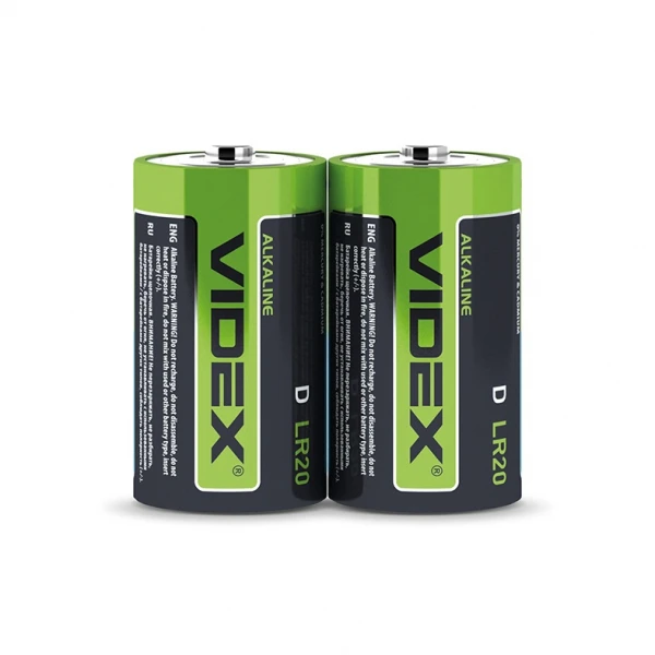 Батарейка лужна Videx LR2O/D 2pcs SHRINK (12/144) (LR2O/D 2pcs S)