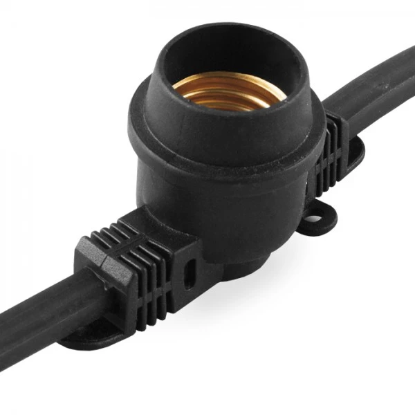 Гірлянда Feron "Белт-лайт" CL50-8 230V,10*Е27 крок 50см, 8м+3м шнур, чорний IP65 (6493)