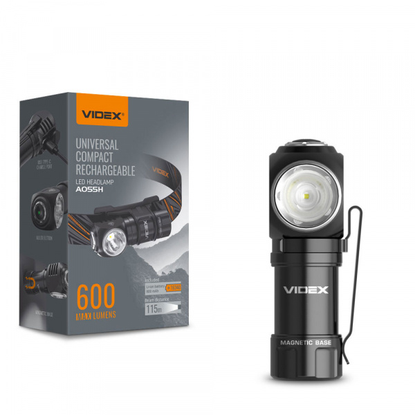 Портативний світлодіодний фонарик VIDEX VLF-A055H 600Lm 5700K
