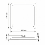 LED світильник вбудований квадрат VIDEX 24W 5000K 220V (VL-DLS-245) - Зображення 3