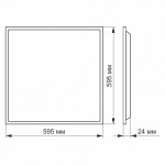 LED панель VIDEX 60W 6000K 220V матова 2шт/упак - Зображення 3