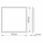 LED панель VIDEX 60W 6000K 220V матова 2шт/упак - Зображення 3