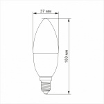 LED лампа TITANUM C37 6W E14 3000K - Зображення 3