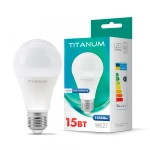 LED лампа TITANUM A65 15W E27 4100K 220V 50шт/ящ