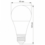 LED лампа TITANUM A65 15W E27 4100K 220V 50шт/ящ - Зображення 3