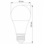 LED лампа TITANUM A65 15W E27 4100K 220V 50шт/ящ - Зображення 3