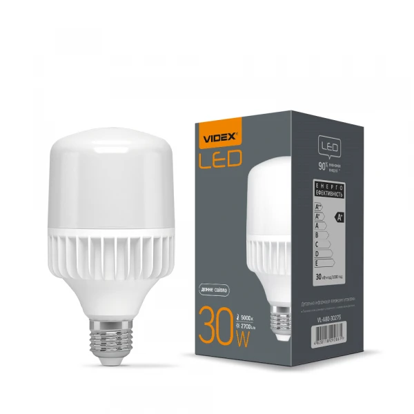 LED лампа VIDEX A80 30W E27 5000K 220V 20шт (VL-A80-30275)