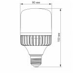 LED лампа VIDEX A80 30W E27 5000K 220V 20шт (VL-A80-30275) - Зображення 3