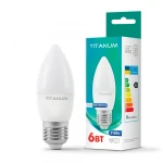 LED лампа TITANUM C37 6W E27 4100K 220V 50шт/ящ