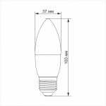 LED лампа TITANUM C37 6W E27 4100K 220V 50шт/ящ - Зображення 3