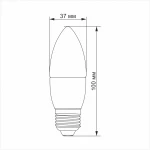 LED лампа TITANUM C37 6W E27 4100K 220V 50шт/ящ - Зображення 3