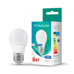 LED лампа TITANUM G45 6W E27 4100K 220V 50шт/ящ