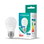 LED лампа TITANUM G45 6W E27 4100K 220V 50шт/ящ
