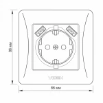 VIDEX BINERA Розетка 1а із заземленням та 2USB біла (VF-BNSK1GU2-W) (20/120) - Зображення 5