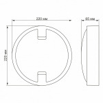 LED світильник IP65 круглий VIDEX 18W 5000K із сенсором освітленості - Зображення 5