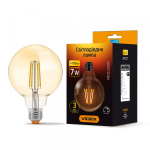 LED лампа VIDEX Filament G95FAD 7W E27 2200K 220V диммерна (VL-G95FAD-07272)