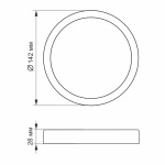 LED Світильник круглий накладний VIDEX 12W 5000K 220V (VL-DLRS-125) - Зображення 4