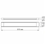 LED світильник лінійний VIDEX 27W 0,6М 5000K 220V 20 шт/ящ (VL-BN-27065) - Зображення 4