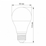 LED лампа VIDEX A60e 7W E27 3000K 220V 20шт/ящ (VL-A60e-07273) - Зображення 3