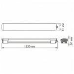 LED світильник лінійний VIDEX 40W 1,2М 5000K 220V IP65 6шт/ящ (VL-BNW-40125) - Зображення 3