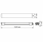 LED світильник лінійний VIDEX 40W 1,2М 5000K 220V IP65 6шт/ящ (VL-BNW-40125) - Зображення 3