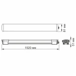 LED світильник лінійний VIDEX 50W 1,5М 5000K 220V IP65 6шт/ящ (VL-BNW-50155) - Зображення 3