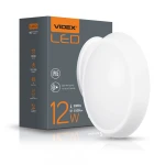 LED світильник (ЖКГ) овальний VIDEX 12W 5000K 220V білий сенсорний 20шт (VL-BHO-125PW-S)
