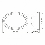 LED світильник (ЖКГ) овальний VIDEX 12W 5000K 220V білий сенсорний 20шт (VL-BHO-125PW-S) - Зображення 3