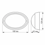 LED світильник (ЖКГ) овальний VIDEX 12W 5000K 220V білий сенсорний 20шт (VL-BHO-125PW-S) - Зображення 3