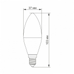 LED лампа VIDEX C37e 7W E14 4100K 220V 20шт/ящ (VL-C37e-07144) - Зображення 3