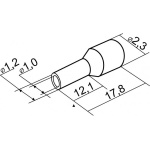 Наконечники трубчасті НТ 0,5-12 білі (100 шт.) - Зображення 3