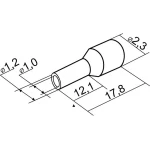 Наконечники трубчасті НТ 0,5-12 білі (100 шт.) - Зображення 3