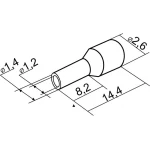 Наконечники трубчасті НТ 0,75-08 жовті (100 шт.) - Зображення 2