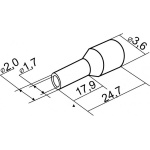 Наконечники трубчасті НТ 1,5-18 чорні (100 шт.) - Зображення 2