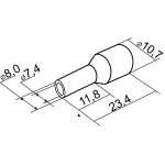 Наконечники трубчасті НТ 25,0-12 коричневі (100 шт.) - Зображення 2