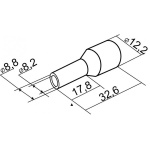 Наконечники трубчасті НТ 35,0-18 коричневі (100 шт.) - Зображення 2