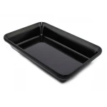 Страва для викладання продуктів з меламіну, 30×19.5×5.5 см, чорна - Зображення 3