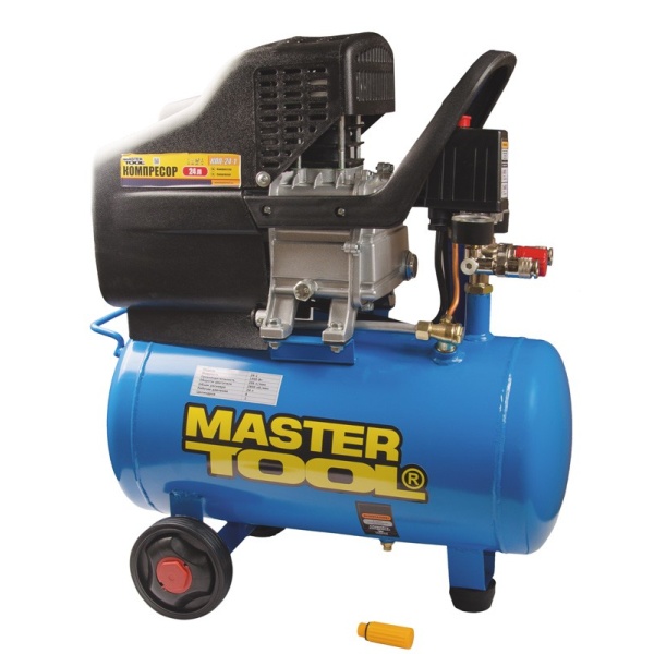 Компрессор MASTERTOOL 24 л 1.8 кВт 206 л/хв 8 атм 2 виходи КПП-24-1