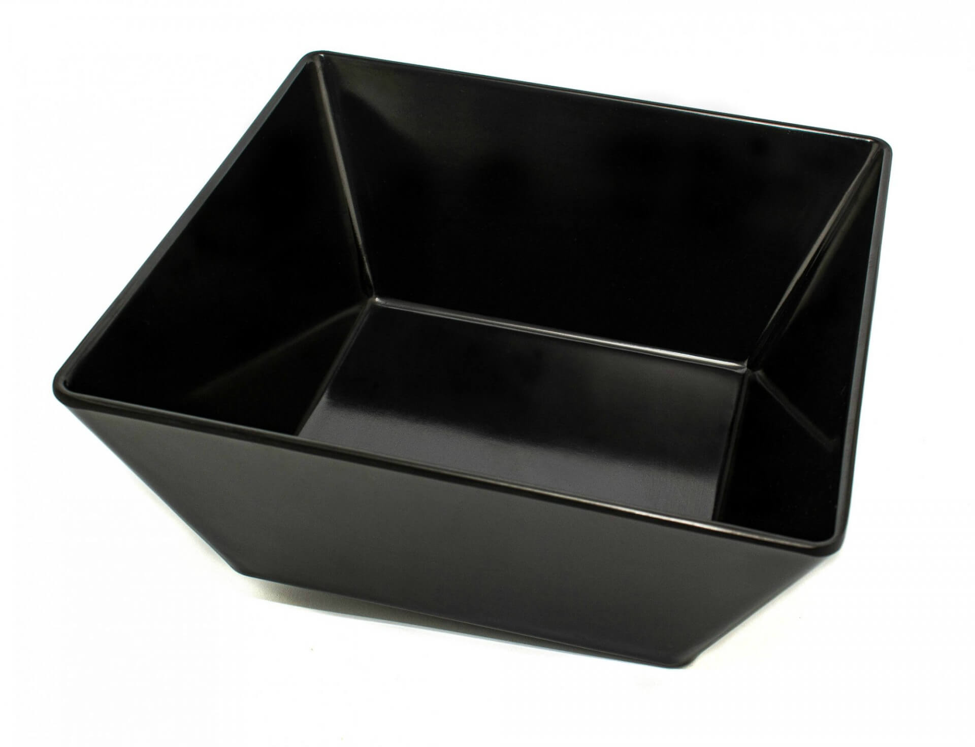 kvadratnoe-glubokoe-blyudo.jpg Квадратне глибоке блюдо з меламіну, 23.7×23.7×10 см, чорне - Зображення 1