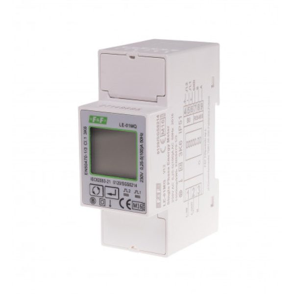 Однофазний двосторонній лічильник електричної енергії LE-01MQ, Modbus RTU