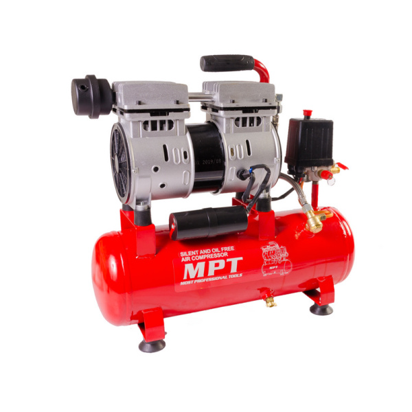 Компрессор безшумний MPT PROFI OIL FREE 10 л 600 Вт 1450 об/хв 7 атм мідна обмотка MAC60103S