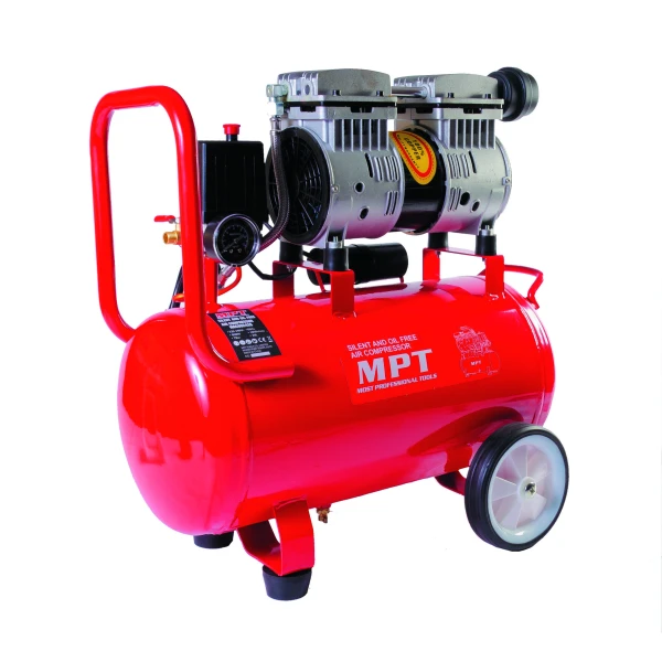 Компрессор безшумний MPT PROFI OIL FREE 24 л 800 Вт 1450 об/хв 7 атм мідна обмотка MAC80243S