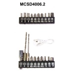 Викрутка акумуляторна поворотна MPT 4 В Li-ion 1.5 Аг 250 об/хв 3.5 Нм реверс USB аксесуари 20 шт MCSD4006.2 - Зображення 5