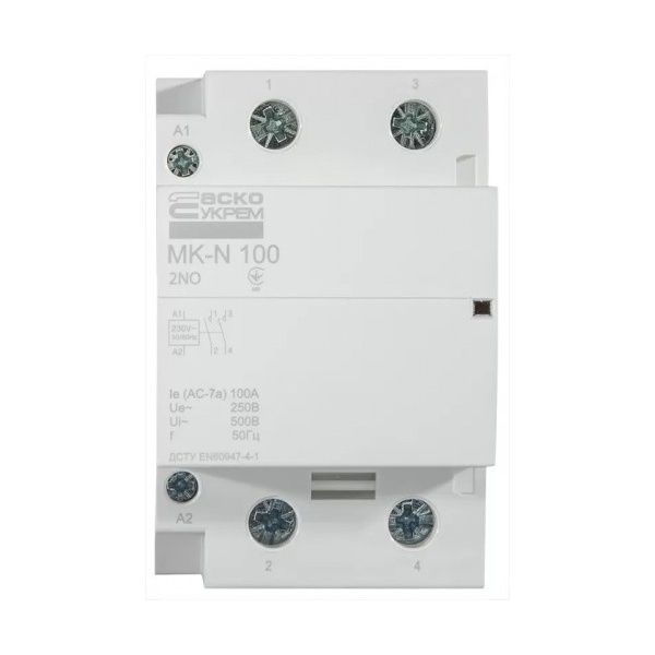 Модульний контактор MK-N 2P 100A 2NO 220V