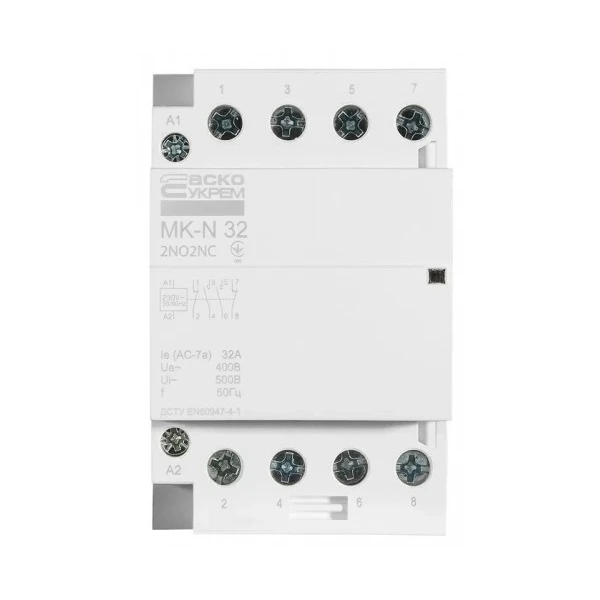 Модульний контактор MK-N 4P 32A 2NO2NC 220V